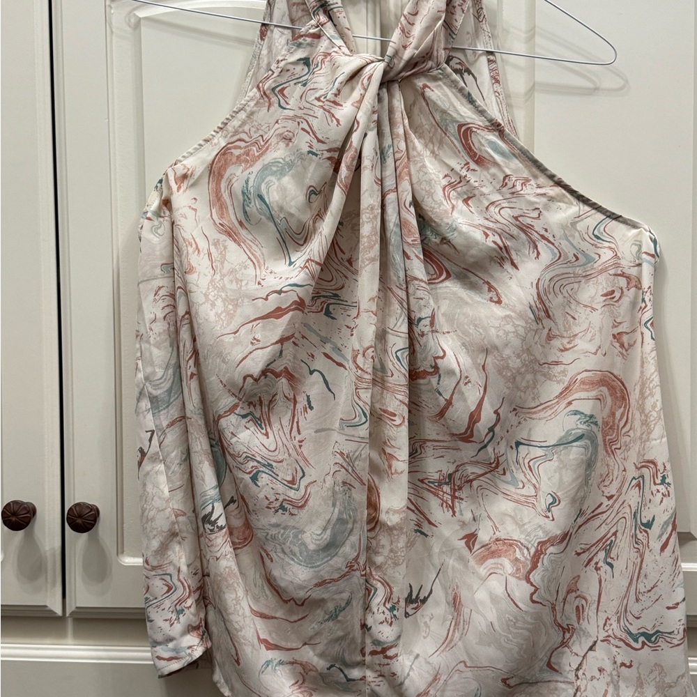 Torrid Marble Print Halter Blouse